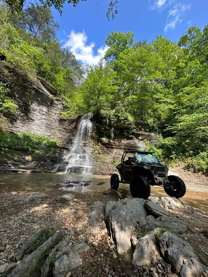 Polaris RZR at Rainbow Falls
