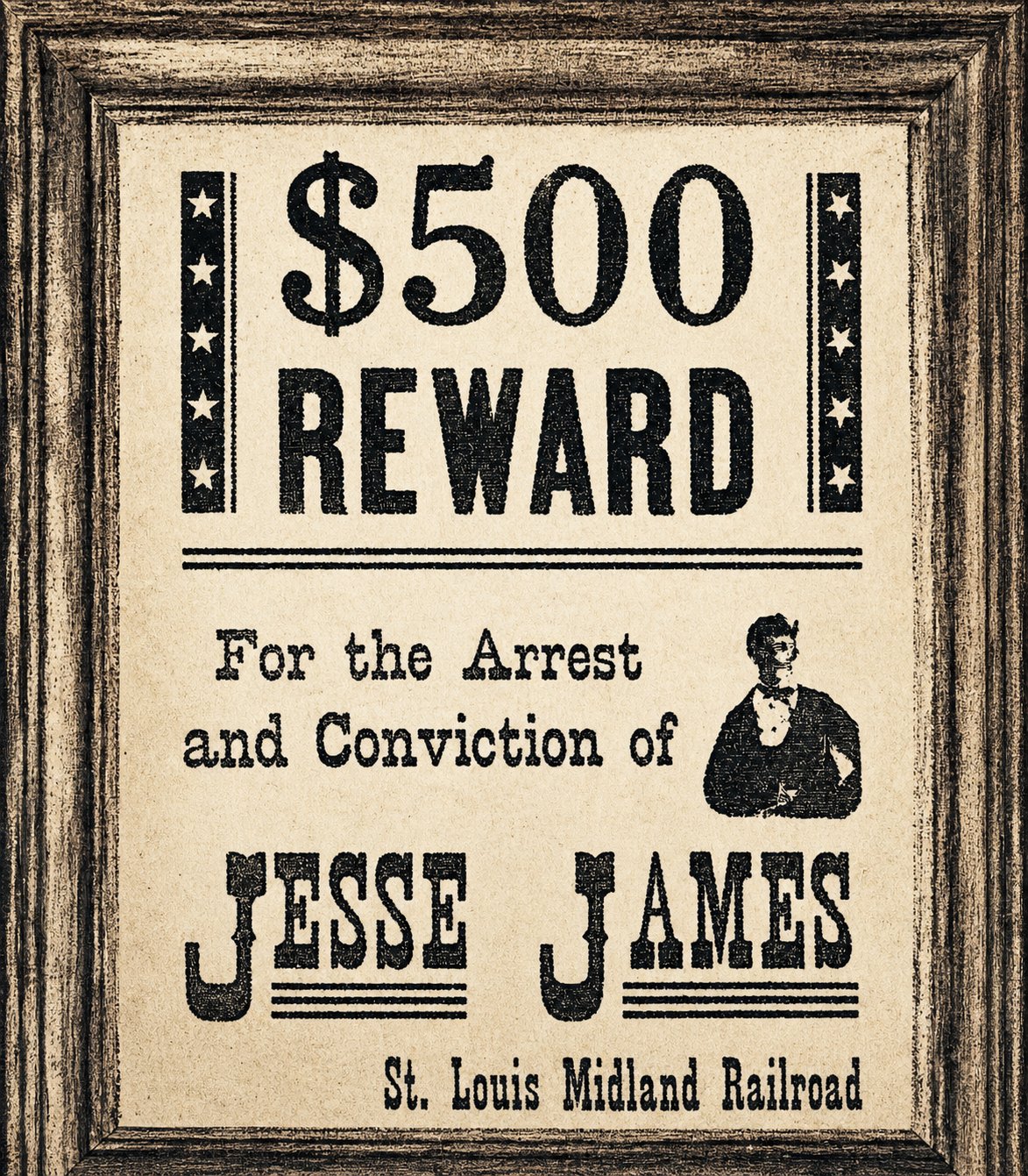 Jesse James Reward Poster